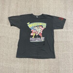 vintage WWF WrestleMania Hulk Hogan shirt mens Small Black WWE